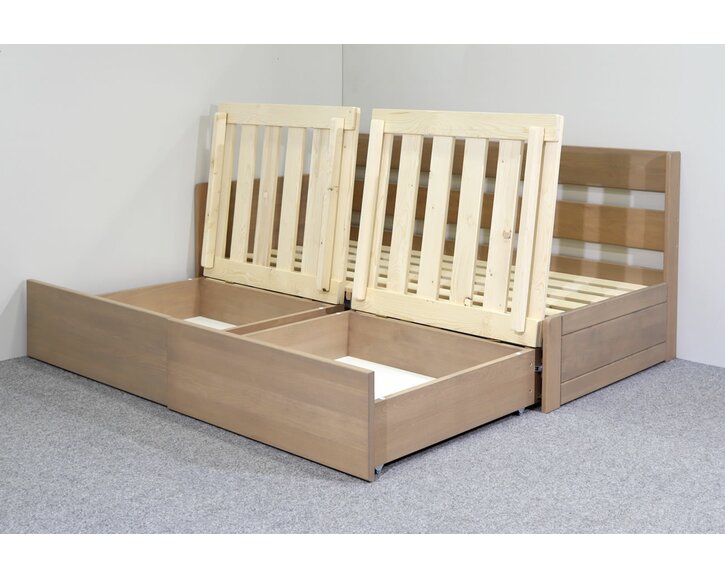 Vyklápění roštů - rozkládací postel Fuego Levá