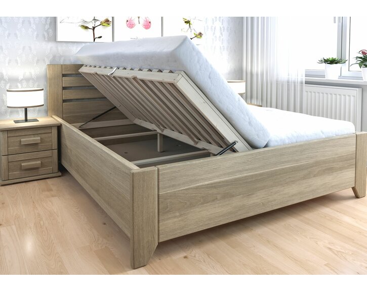 Zaoblení - postel s úložným prostorem Vanda