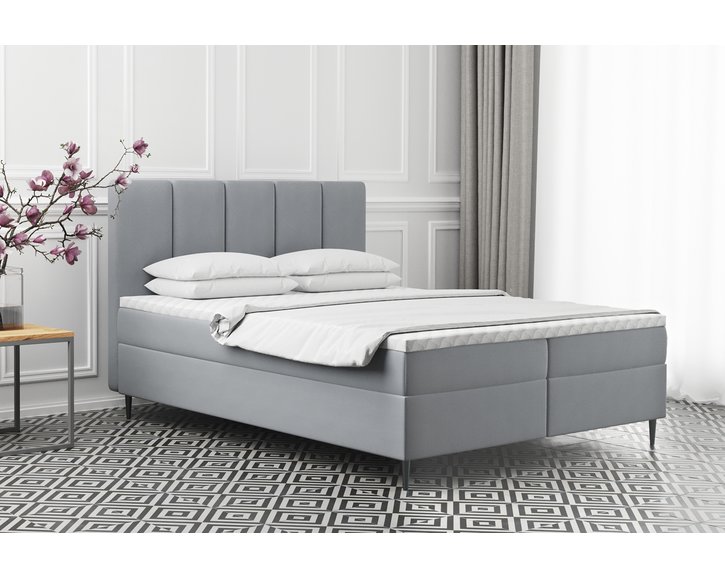 Boxspring Adel - potah světle šedý Boxspring Adel - potah světle šedý