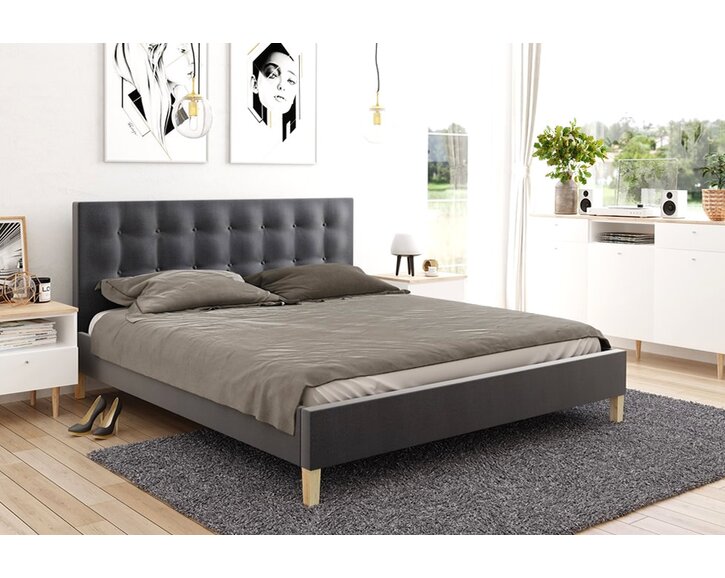 Design čalouněné postele s roštem BELLINI