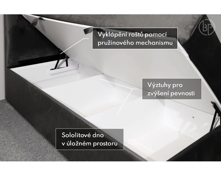 Boxspring Lily - úložný prostor