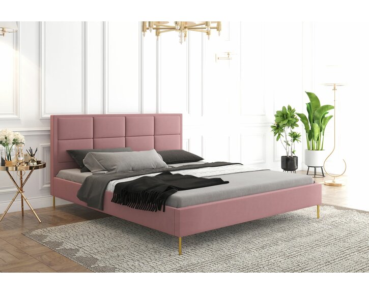 Design čalouněné postele s roštem Rene