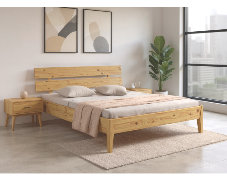 Dřevěná postel Fiesta, 160x200cm, masiv borovice