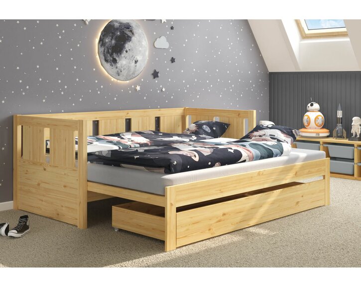 Rozkládací postel BONDI, masiv borovice