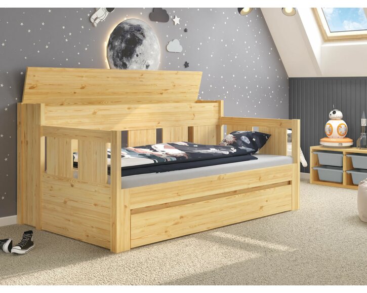 Rozkládací postel BONDI, masiv borovice