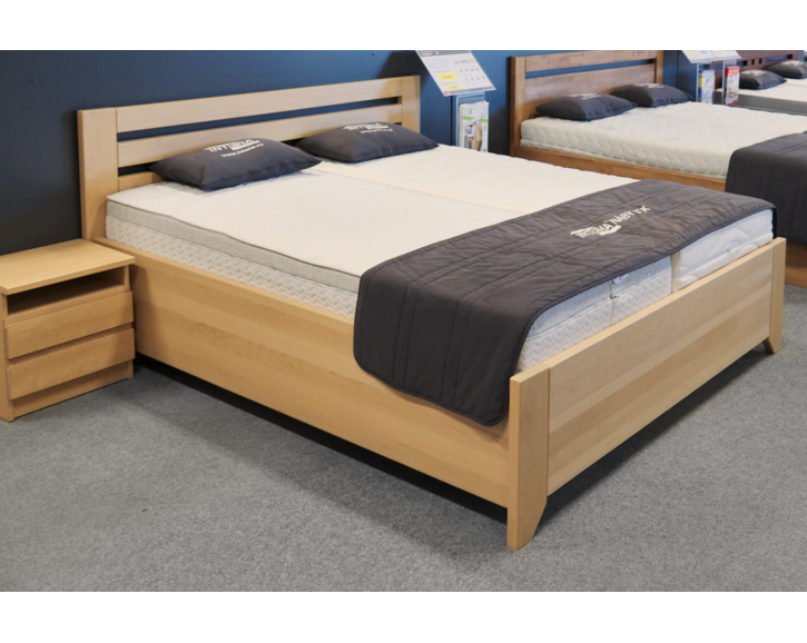 Postel z masivu s úložným prostorem Vanda, masiv buk