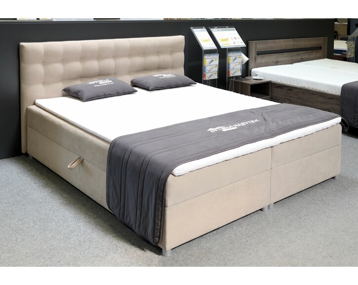 Interiér- Zvýšená postel boxspring DENVER LUX