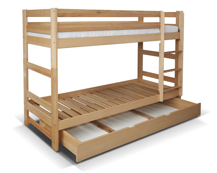 Patrová postel s rošty Twister, masiv buk Patrová postel s rošty Twister, masiv buk