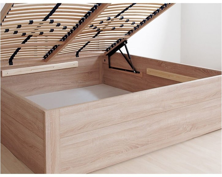 Postel s úložným prostorem MARIKA, lamino, 160x200, 180x200 cm, čelní výklop