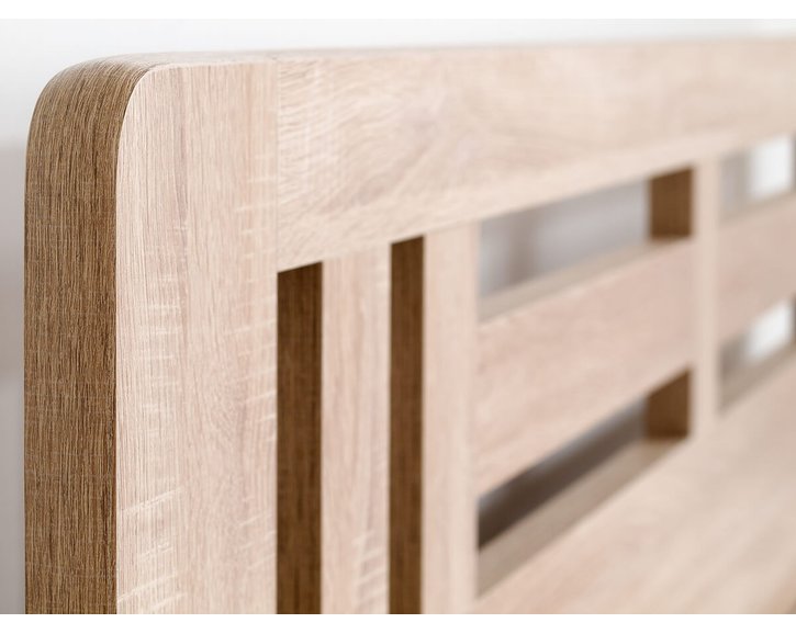 Manželská postel dvoulůžko Ella Moon-oblá, lamino, 160x200, 180x200 cm