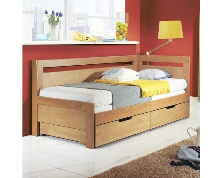 Rozkládací postel s úložným prostorem TANDEM KLASIK pravá