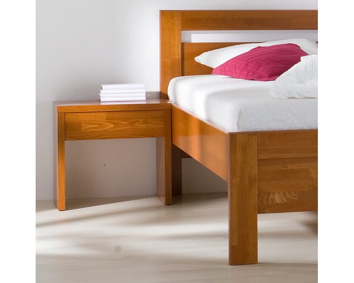 Noční stolek Klasik, masiv buk cink