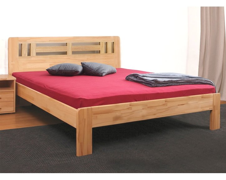 Zvýšená postel z masivu ELLA MOON, masiv buk