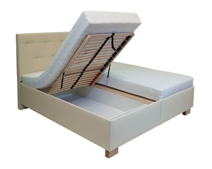 Zýšená čalouněná postel s úložným prostorem Veronika Zýšená čalouněná postel s úložným prostorem Veronika