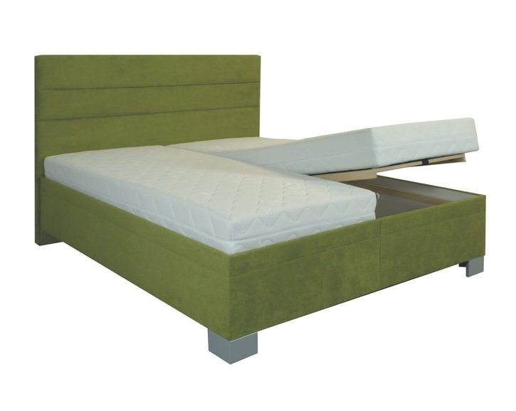 Zvýšená čalouněná postel s úložným prostorem Diana