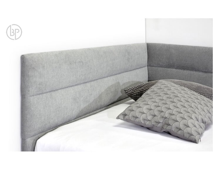 Čalouněná postel Niobe s dlouhým čelem, 90x200 cm