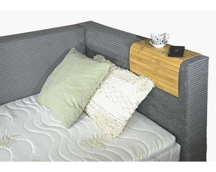 Čalouněná postel s úložným prostorem Sono