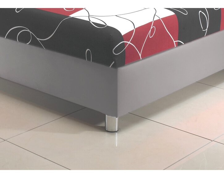 Čalouněná postel s čely a úložným prostorem Elite, 140x200 cm