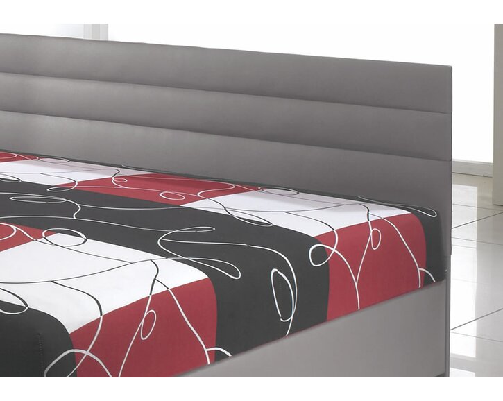 Čalouněná postel s čely a úložným prostorem Elite, 140x200 cm