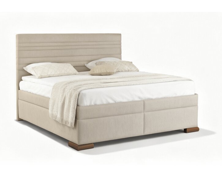 Americká postel boxspring NUVIA, s matracemi a úložným prostorem Americká postel boxspring NUVIA, s matracemi a úložným prostorem