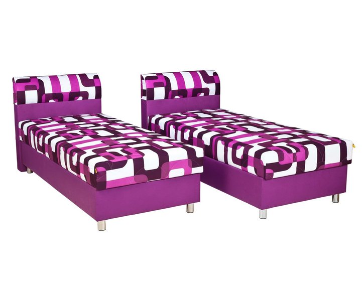 Zvýšená čalouněná postel s úložným prostorem Pamela