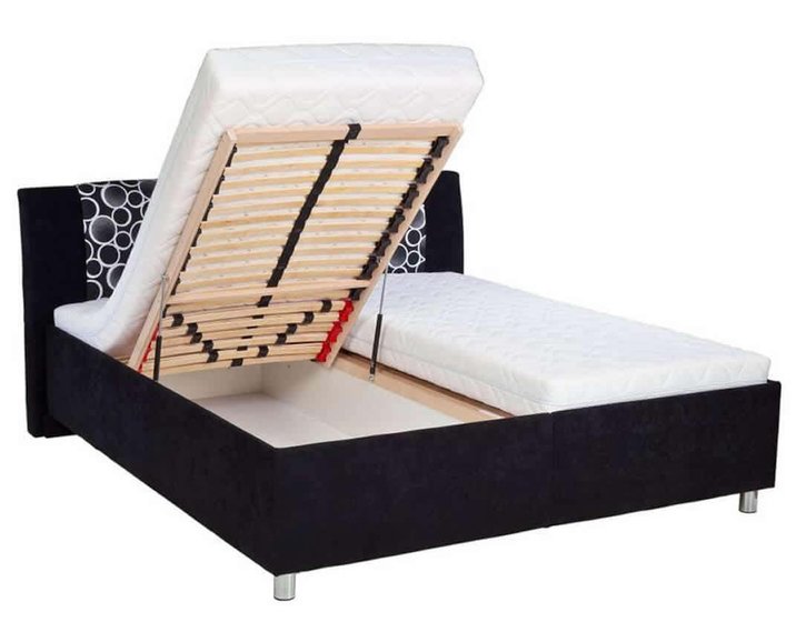 Zvýšená čalouněná postel s úložným prostorem Dajana Zvýšená čalouněná postel s úložným prostorem Dajana