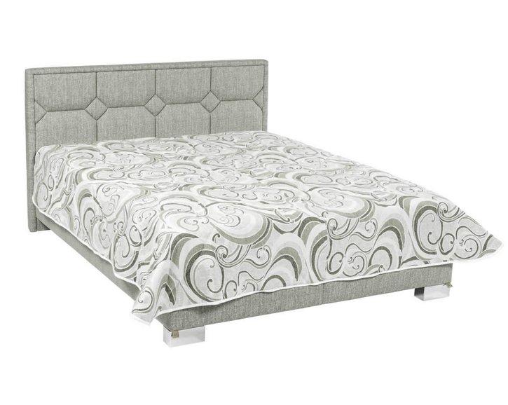 Zvýšená čalouněná postel s úložným prostorem Doris de Luxe