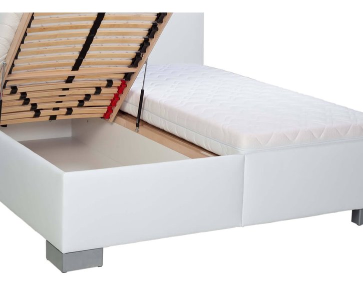 Zvýšená čalouněná postel s úložným prostorem Doris de Luxe