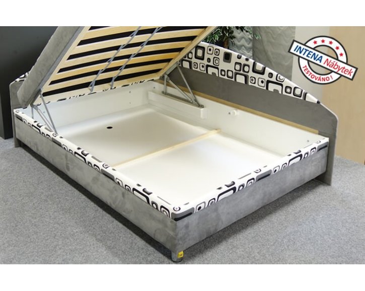 Čalouněná postel s čely a úložným prostorem Alexa Čalouněná postel s čely a úložným prostorem Alexa