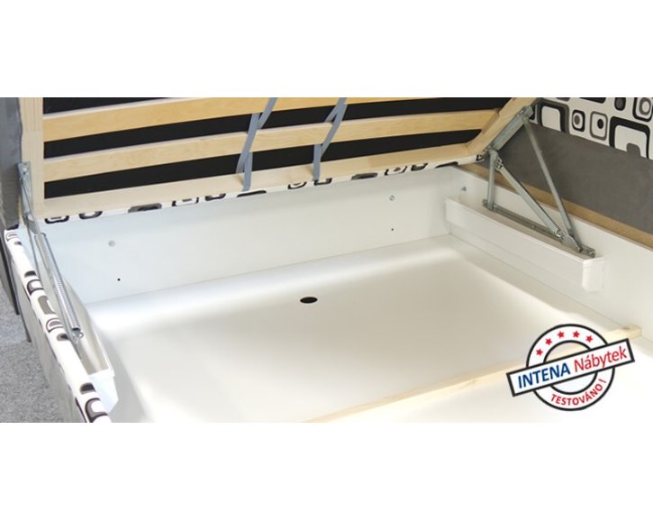 Čalouněná postel s čely a úložným prostorem Alexa Čalouněná postel s čely a úložným prostorem Alexa