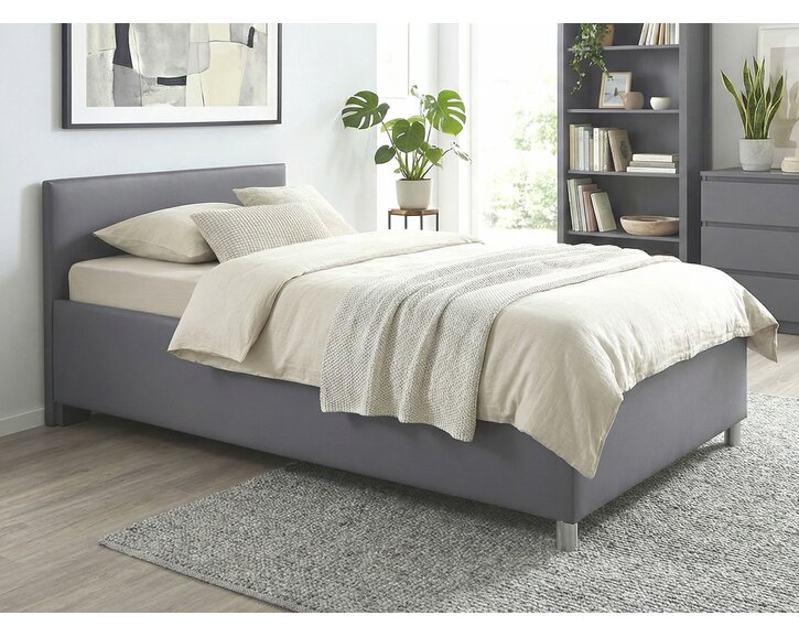 Zvýšená čalouněná postel s úložným prostorem Lyoneta, 120x200