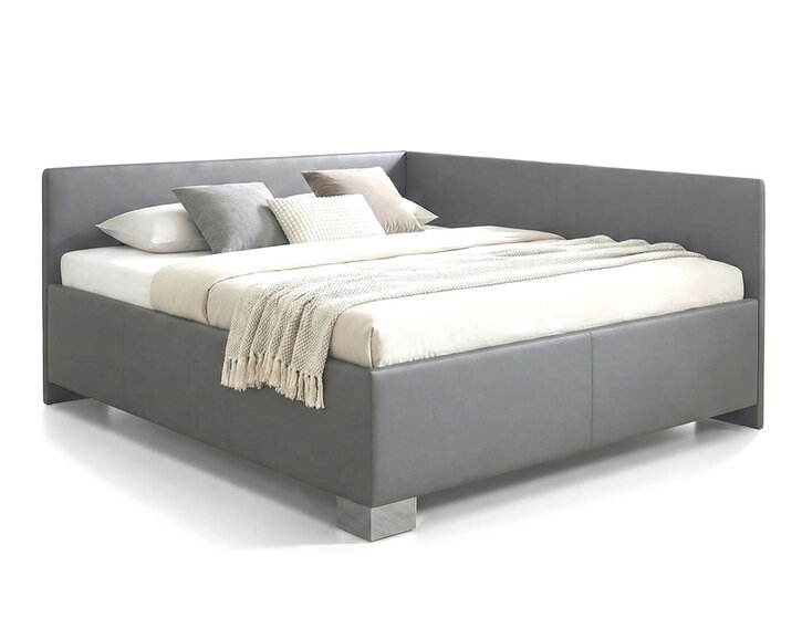 Čalouněná postel dvoulůžko s úložným prostorem Ryana