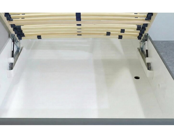 Zvýšená čalouněná postel s úložným prostorem Ryana, 90x200 Zvýšená čalouněná postel s úložným prostorem Ryana, 90x200