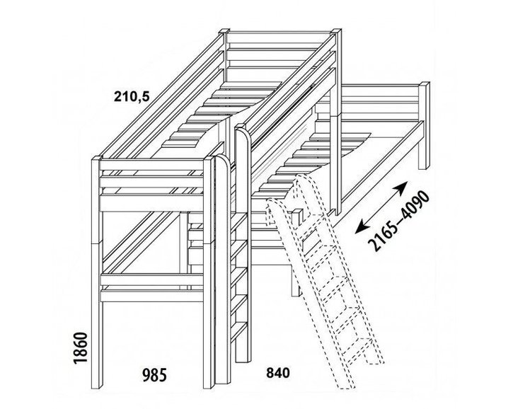 Palanda posuvná DOMINO D910/BC, masiv buk Palanda posuvná DOMINO D910/BC, masiv buk
