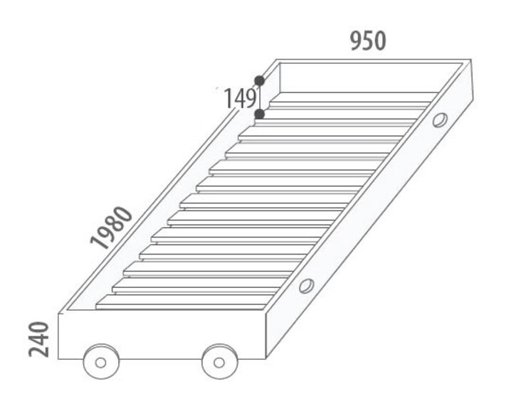Úložný prostor - přistýlka D946/BC-Domino, masiv buk Úložný prostor - přistýlka D946/BC-Domino, masiv buk
