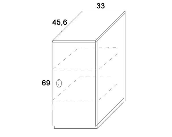 Komoda dvířková D405/BC-Domino, masiv buk Komoda dvířková D405/BC-Domino, masiv buk