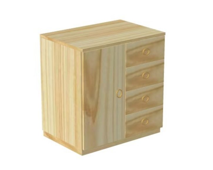 Komoda dvířka + zásuvky D414-Domino Komoda dvířka + zásuvky D414-Domino
