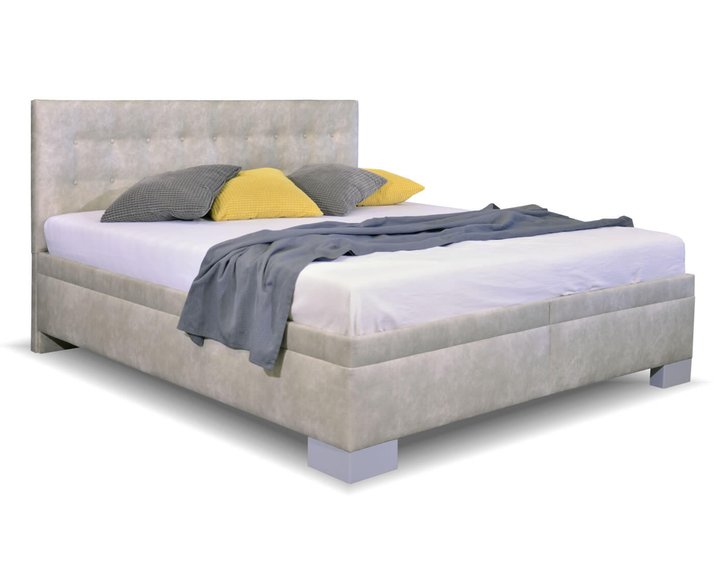 Zvýšená čalouněná postel s úložným prostorem Laterna