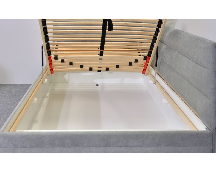 Čalouněná postel s úložným prostorem Niobe, 140x200 cm