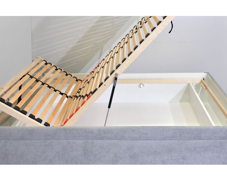 Čalouněná postel s úložným prostorem Litera, 120x200 cm