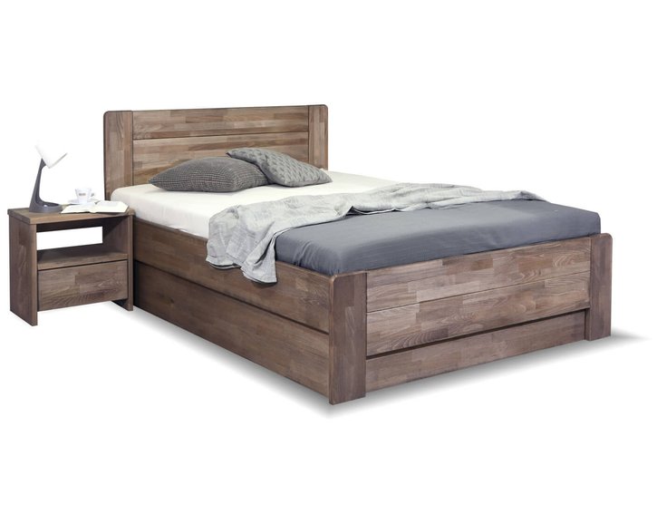 Postel s úložným prostorem ARION 2, 140x200, masiv buk Postel s úložným prostorem ARION 2, 140x200, masiv buk