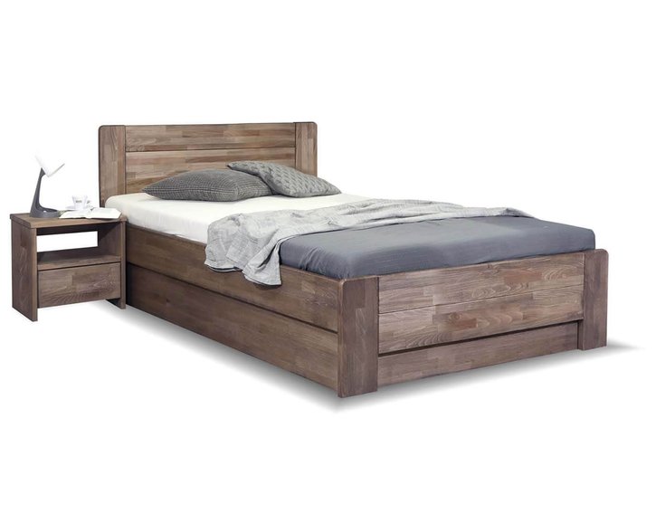 Postel s úložným prostorem ARION 2, 120x220, masiv buk Postel s úložným prostorem ARION 2, 120x220, masiv buk