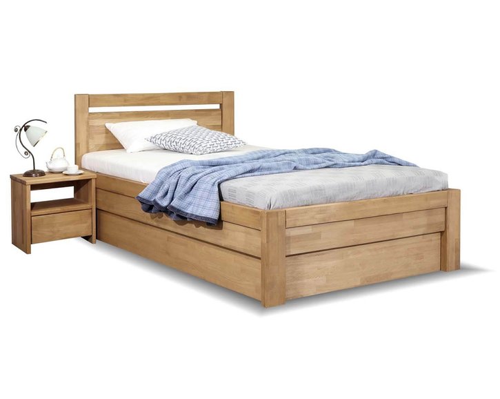Zvýšená postel s úložným prostorem Klementin, 120x200, masiv buk Zvýšená postel s úložným prostorem Klementin, 120x200, masiv buk