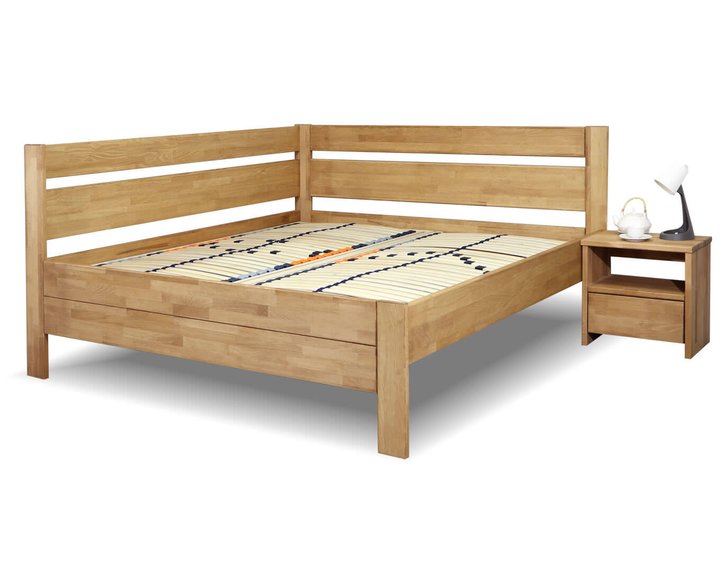 Zvýšená postel z masivu Academia, masiv buk