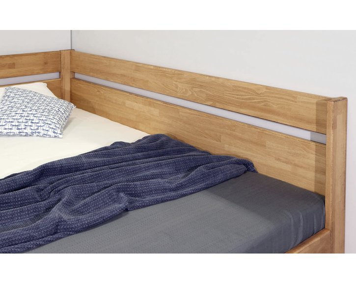 Zvýšená postel z masivu Academia, 80x200, 90x200, masiv buk, Pravá