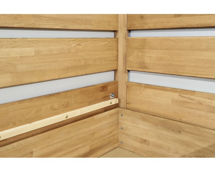 Postel s úložným prostorem Academia, masiv buk