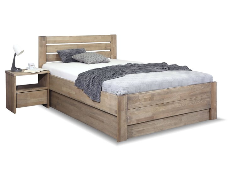 Postel s úložným prostorem Mistral, masiv buk, 140x200 Postel s úložným prostorem Mistral, masiv buk, 140x200