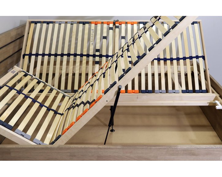 Postel s úložným prostorem Mistral, masiv buk