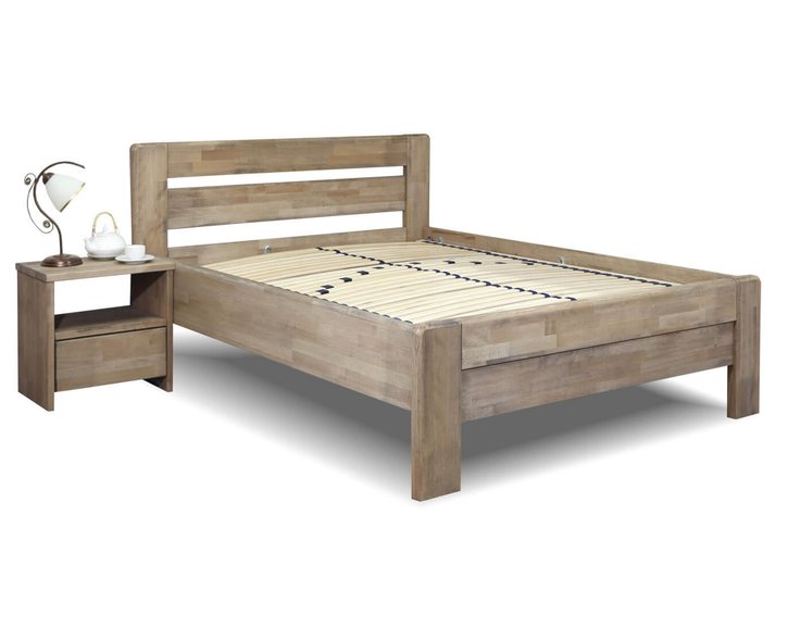 Zvýšená postel z masivu Primátor, 140x200, masiv buk