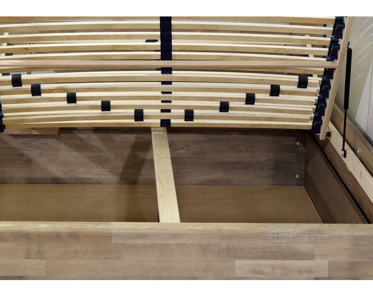 Zvýšená postel s úložným prostorem Primátor, masiv buk, 140x200